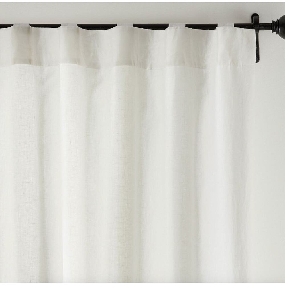 Pottery Barn Belgian Flax Linen Blackout Curtain | Classic Ivory 100 x 96" - Picture 2 of 8